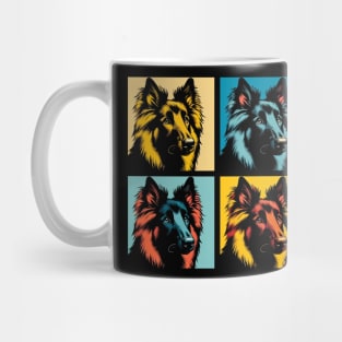 Pop Retro Belgian Tervuren Art - Cute Puppy Mug